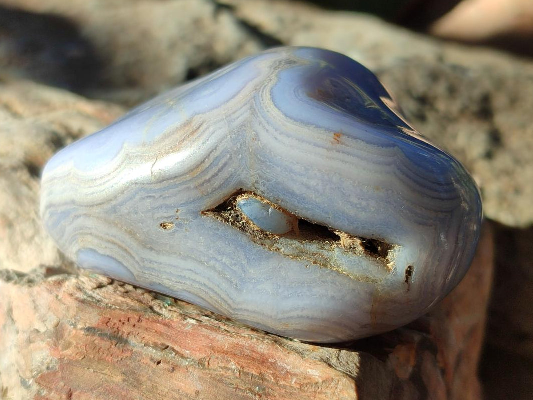Polished Blue Lace Agate Free Forms x 6 From Nsanje, Malawi - Toprock Gemstones and Minerals 