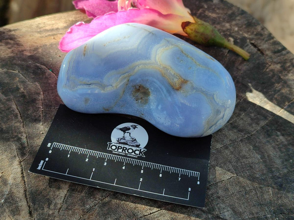 Polished Blue Lace Agate Free Forms x 6 From Nsanje, Malawi - Toprock Gemstones and Minerals 