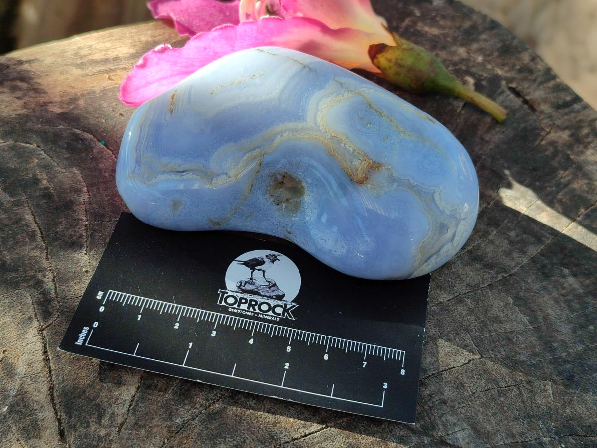 Polished Blue Lace Agate Free Forms x 6 From Nsanje, Malawi - Toprock Gemstones and Minerals 