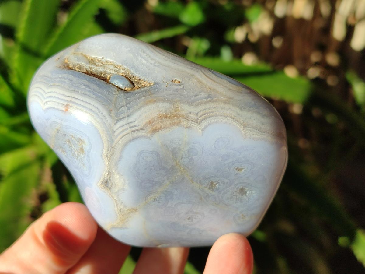Polished Blue Lace Agate Free Forms x 6 From Nsanje, Malawi - Toprock Gemstones and Minerals 