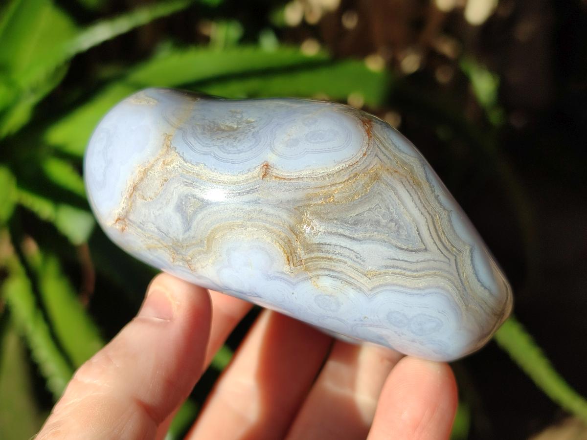 Polished Blue Lace Agate Free Forms x 6 From Nsanje, Malawi - Toprock Gemstones and Minerals 