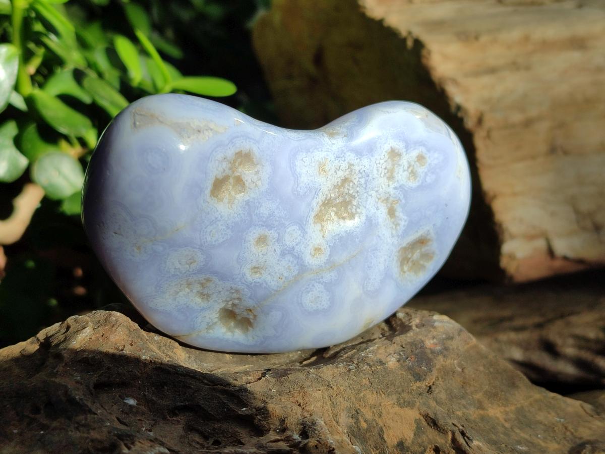 Polished Blue Lace Agate Free Forms x 6 From Nsanje, Malawi - Toprock Gemstones and Minerals 