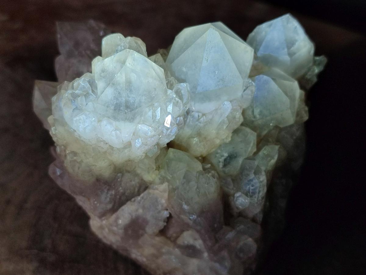 Natural Cascading White Phantom Smokey Luena Quartz Clusters x 2 From Luena, Congo - Toprock Gemstones and Minerals 