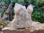Natural Cascading White Phantom Smokey Luena Quartz Clusters x 2 From Luena, Congo - Toprock Gemstones and Minerals 
