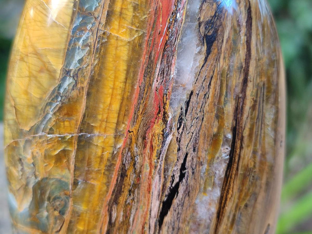 Polished Golden Tigers Eye Standing Display Pieces x 3 From Prieska, South Africa - Toprock Gemstones and Minerals 