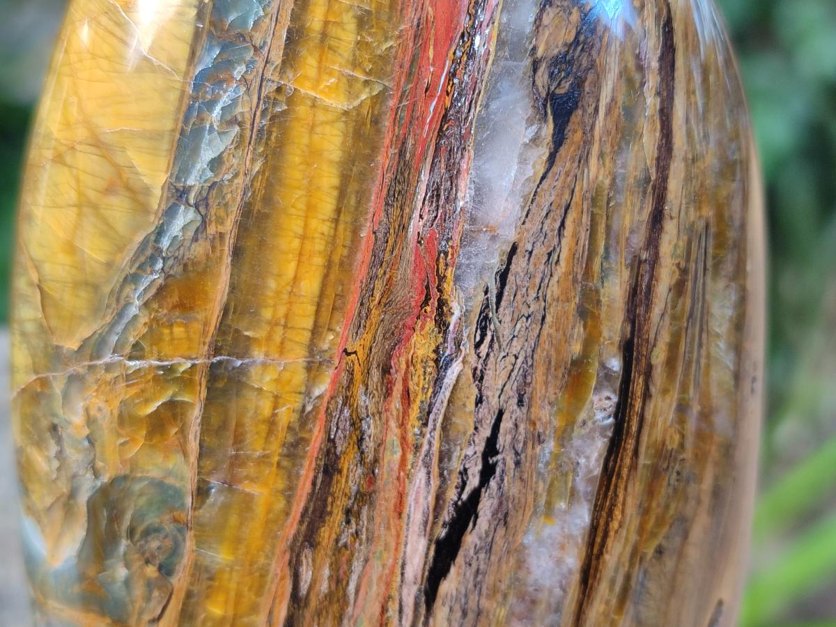 Polished Golden Tigers Eye Standing Display Pieces x 3 From Prieska, South Africa - Toprock Gemstones and Minerals 