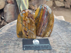 Polished Golden Tigers Eye Standing Display Pieces x 3 From Prieska, South Africa - Toprock Gemstones and Minerals 