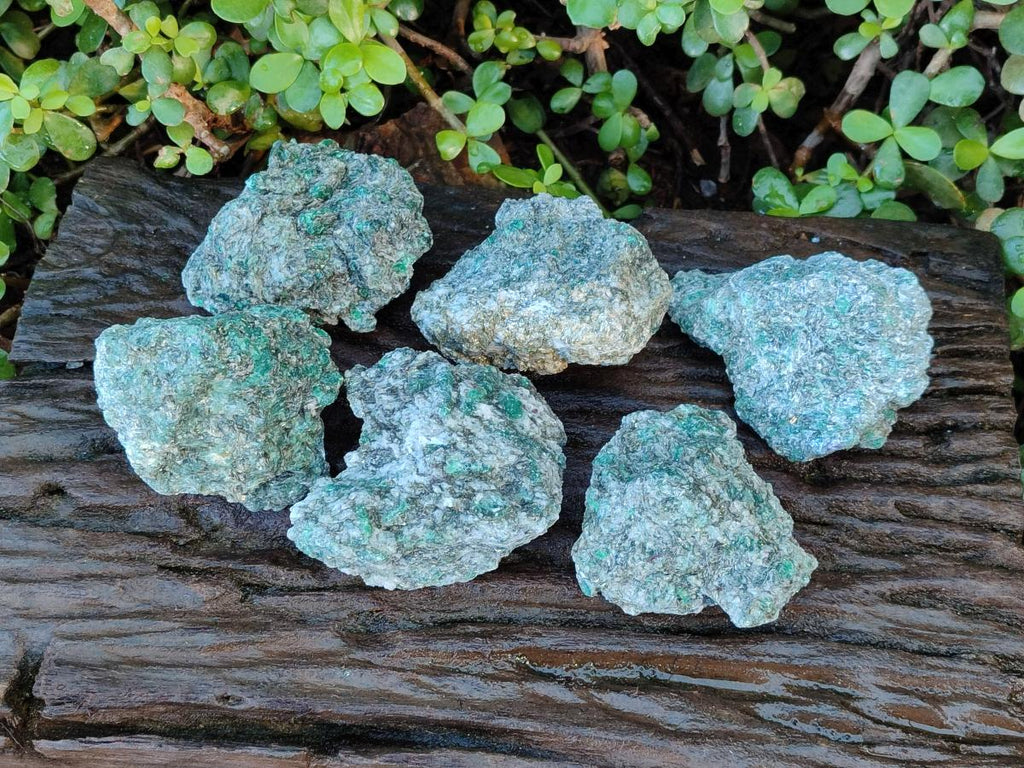 Natural Emerald Mica 'Mutokolite' Cobbed Specimens x 6 From Mutoko, Zimbabwe - Toprock Gemstones and Minerals 