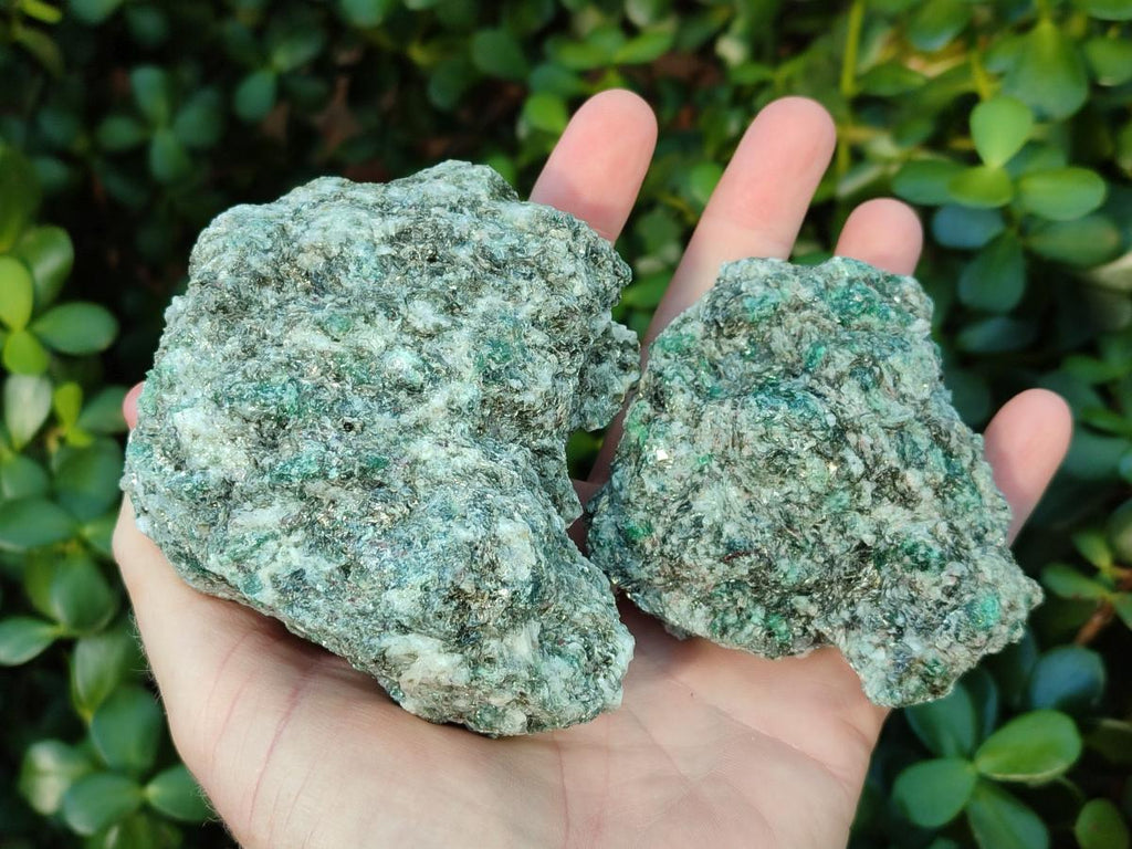 Natural Emerald Mica 'Mutokolite' Cobbed Specimens x 6 From Mutoko, Zimbabwe - Toprock Gemstones and Minerals 