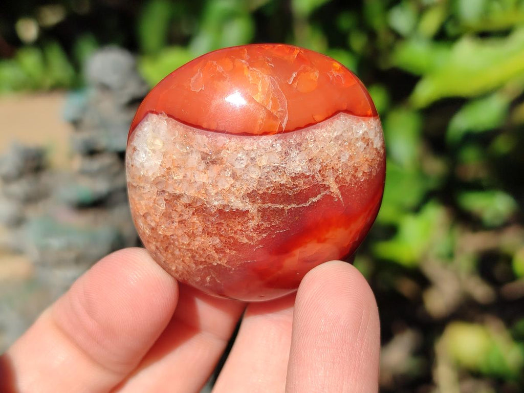 Polished Carnelian Agate Gemstone Galets x 35 From Madagascar - Toprock Gemstones and Minerals 