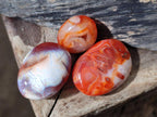 Polished Carnelian Agate Gemstone Galets x 35 From Madagascar - Toprock Gemstones and Minerals 