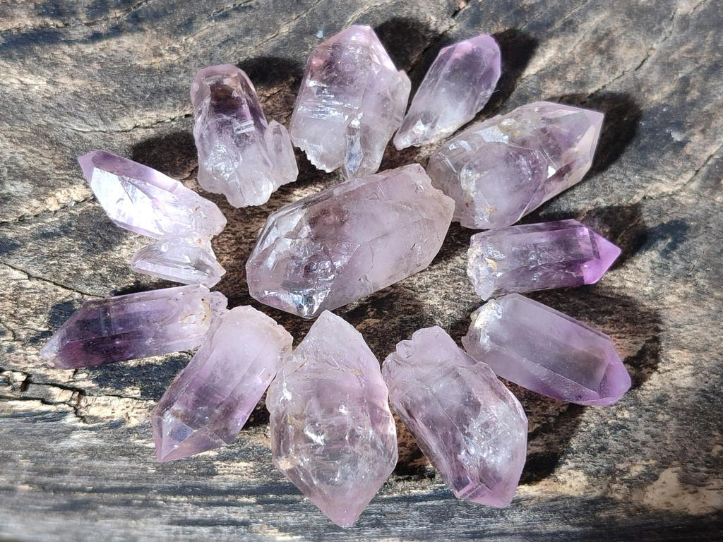 Natural Window Amethyst Crystals x 70 From Chiredzi, Zimbabwe - Toprock Gemstones and Minerals 
