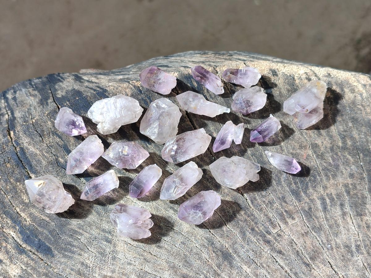 Natural Window Amethyst Crystals x 70 From Chiredzi, Zimbabwe - Toprock Gemstones and Minerals 