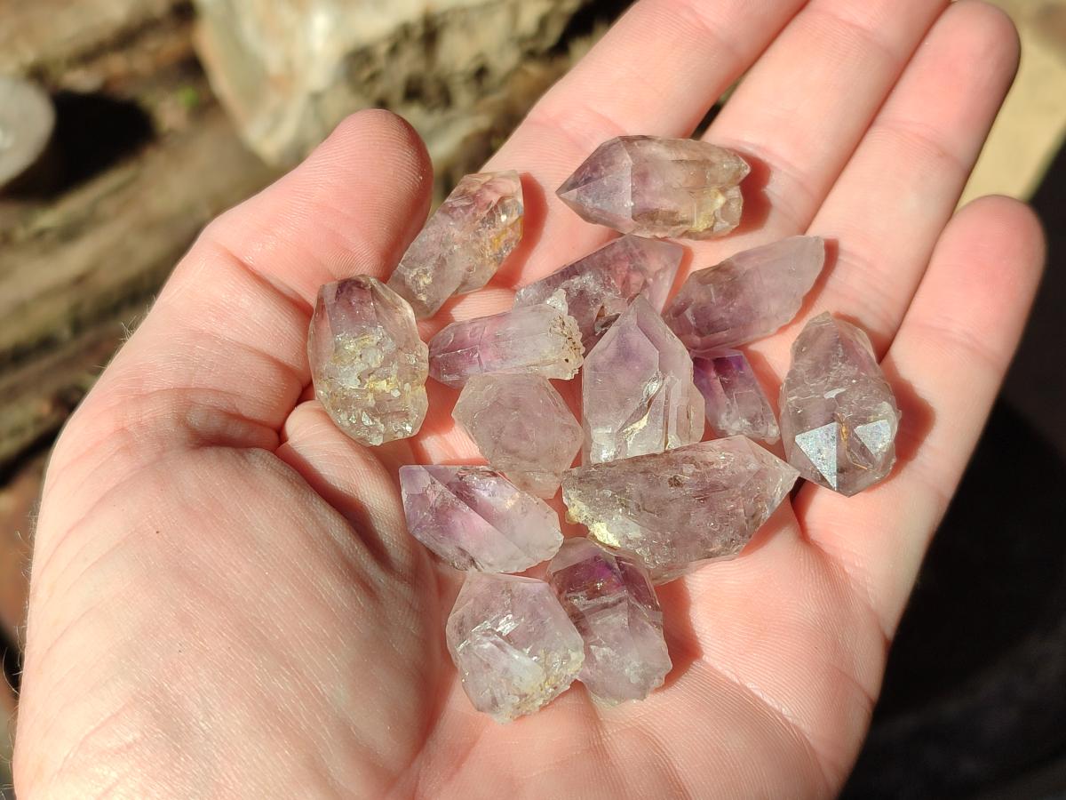 Natural Window Amethyst Crystals x 70 From Chiredzi, Zimbabwe - Toprock Gemstones and Minerals 