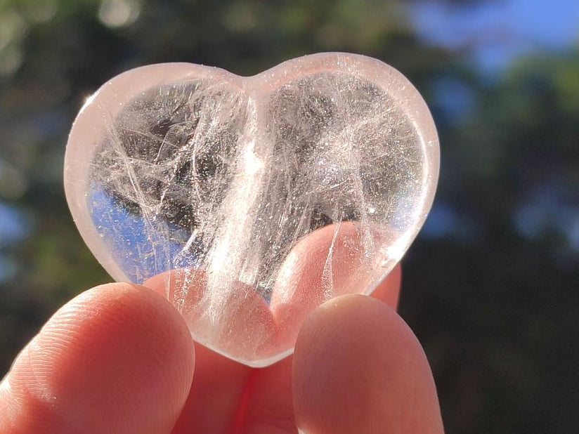 Polished Girasol Pearl Quartz Hearts x 35 From Ambatondrazaka, Madagascar - Toprock Gemstones and Minerals 