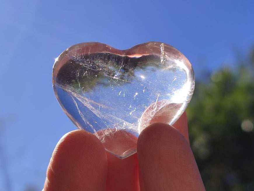 Polished Girasol Pearl Quartz Hearts x 35 From Ambatondrazaka, Madagascar - Toprock Gemstones and Minerals 
