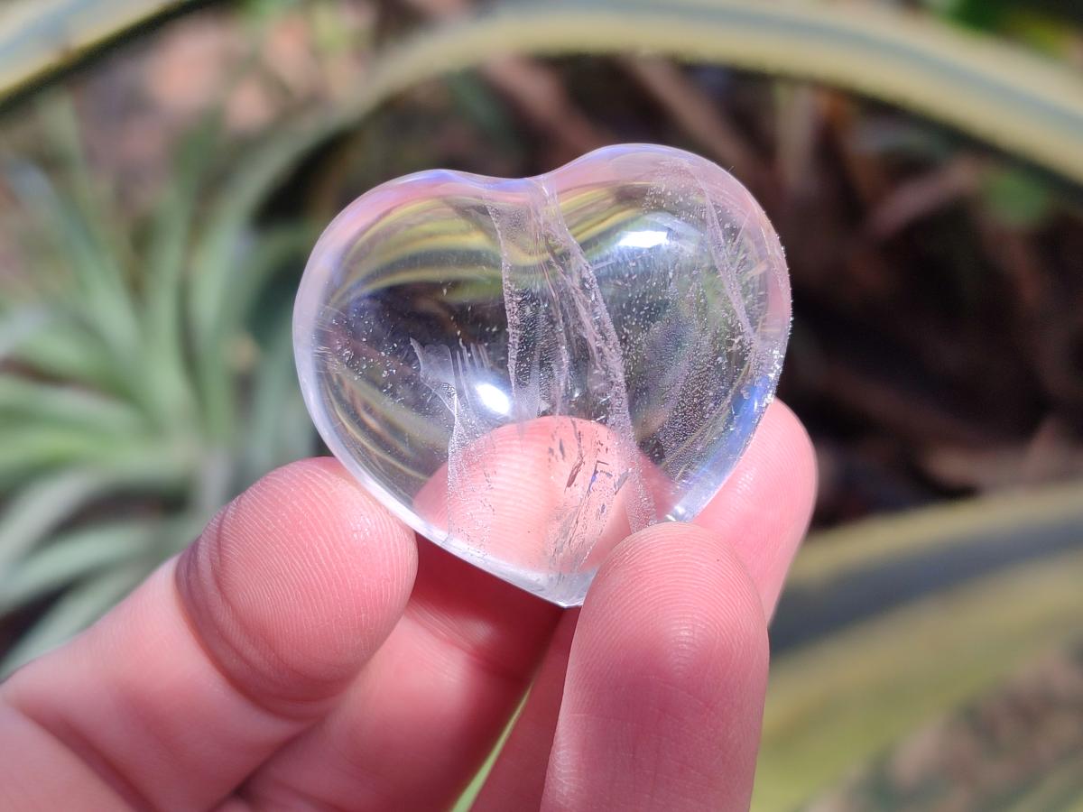 Polished Girasol Pearl Quartz Hearts x 35 From Ambatondrazaka, Madagascar - Toprock Gemstones and Minerals 
