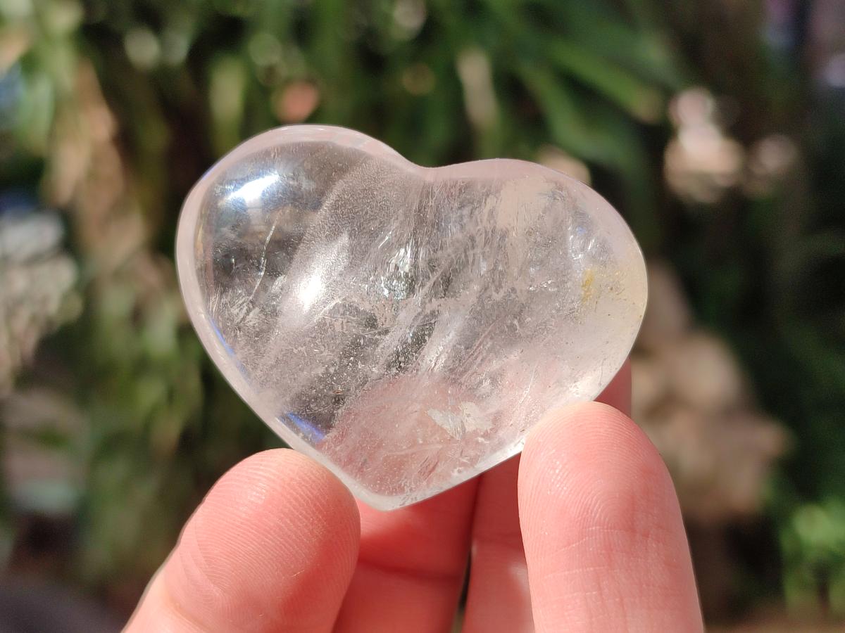 Polished Girasol Pearl Quartz Hearts x 35 From Ambatondrazaka, Madagascar - Toprock Gemstones and Minerals 