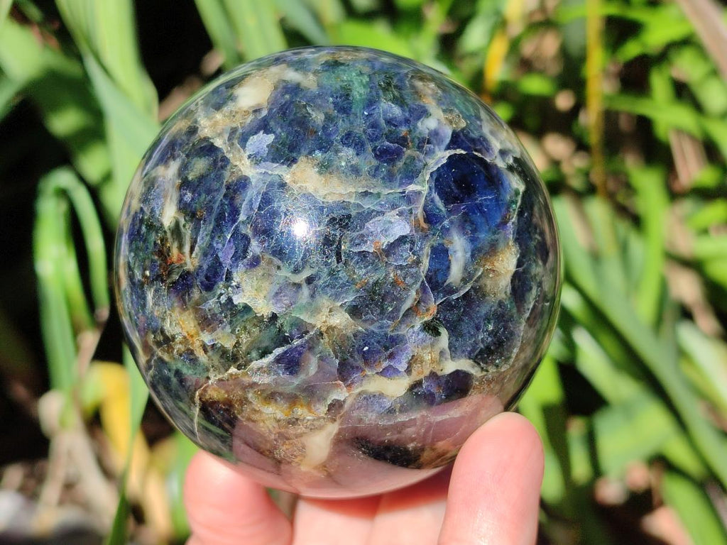 Polished Blue Iolite "Water Sapphire" Spheres x 2 From Madagascar - Toprock Gemstones and Minerals 