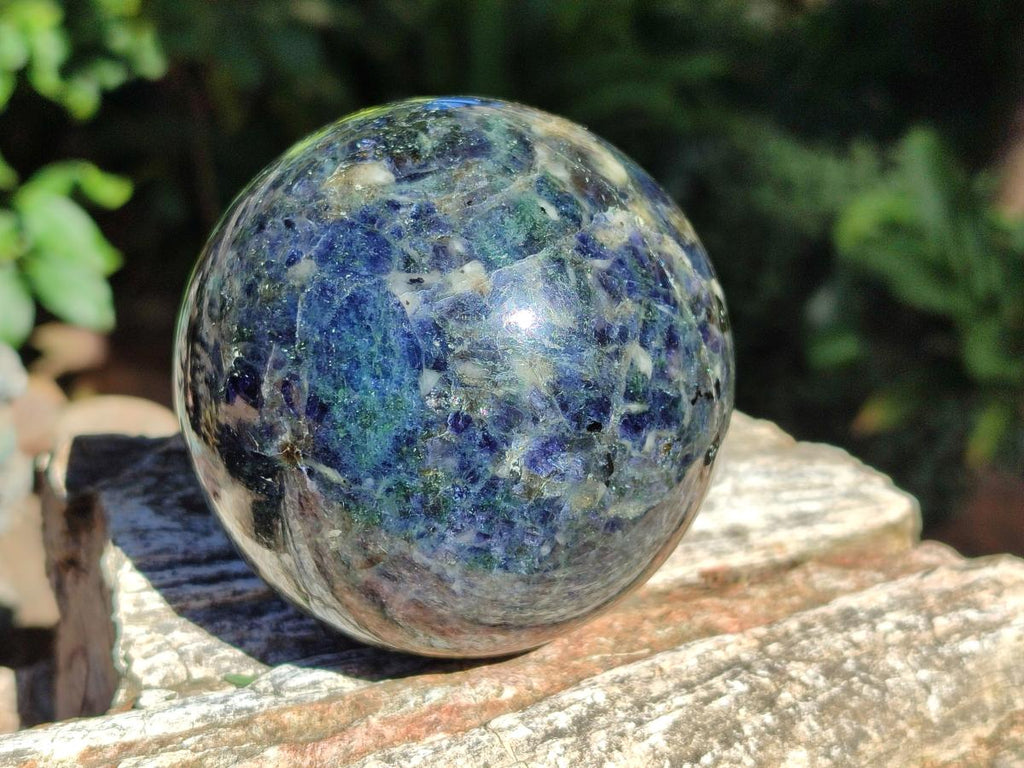 Polished Blue Iolite "Water Sapphire" Spheres x 2 From Madagascar - Toprock Gemstones and Minerals 