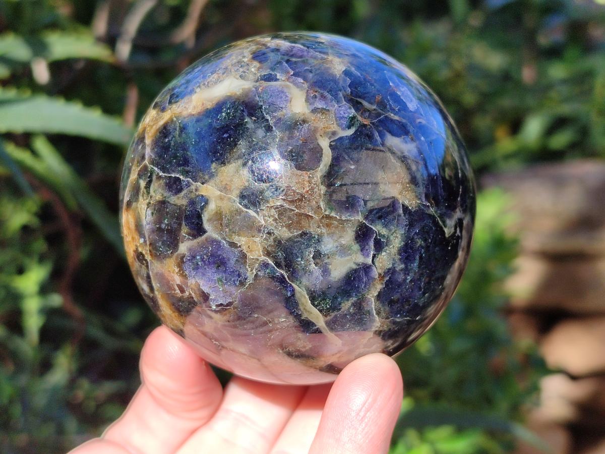 Polished Blue Iolite "Water Sapphire" Spheres x 2 From Madagascar - Toprock Gemstones and Minerals 