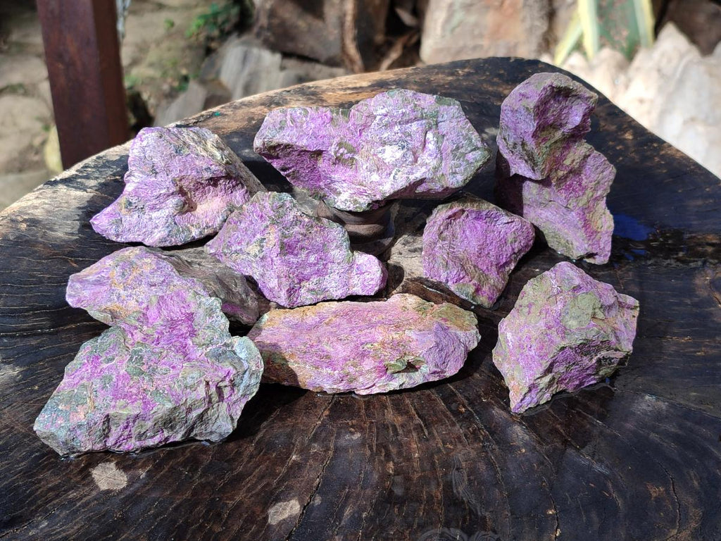 Natural Cobbed Stichtite Specimens x 12 From Barberton, South Africa - Toprock Gemstones and Minerals 