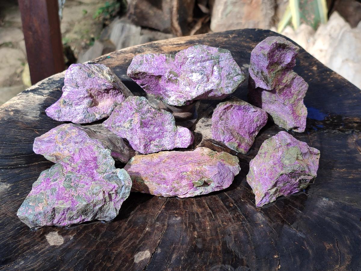 Natural Cobbed Stichtite Specimens x 12 From Barberton, South Africa - Toprock Gemstones and Minerals 
