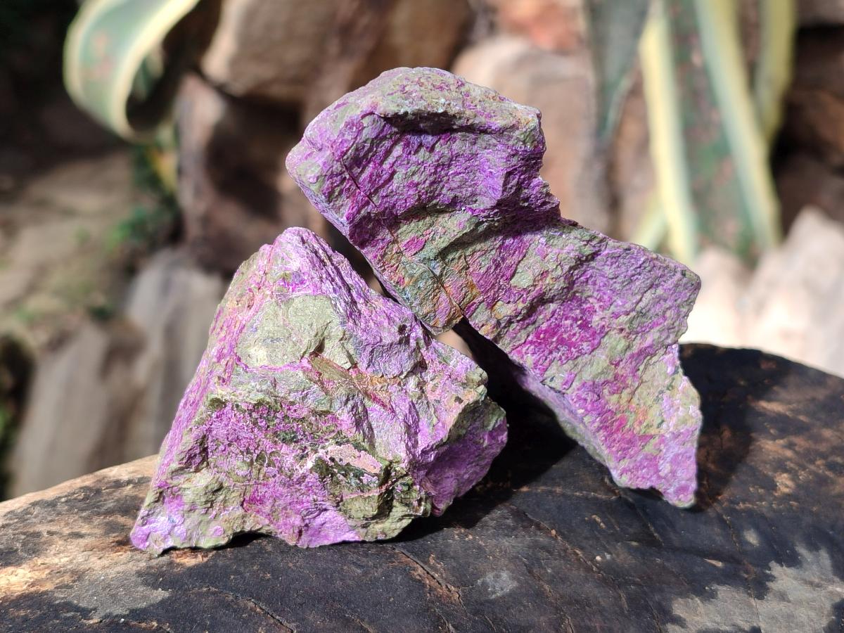 Natural Cobbed Stichtite Specimens x 12 From Barberton, South Africa - Toprock Gemstones and Minerals 