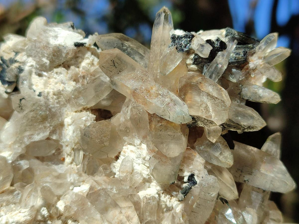 Natural Smokey Quartz and Black Tourmaline Specimens x 2 From Erongo, Namibia - Toprock Gemstones and Minerals 