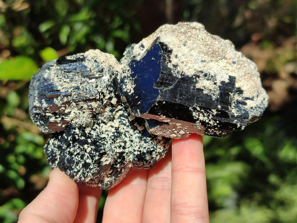 Natural Smokey Quartz and Black Tourmaline Specimens x 2 From Erongo, Namibia - Toprock Gemstones and Minerals 