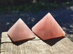 Polished Gemmy Rose Quartz Pyramids x 4 From Madagascar - Toprock Gemstones and Minerals 