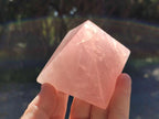 Polished Gemmy Rose Quartz Pyramids x 4 From Madagascar - Toprock Gemstones and Minerals 