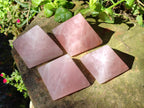 Polished Gemmy Rose Quartz Pyramids x 4 From Madagascar - Toprock Gemstones and Minerals 