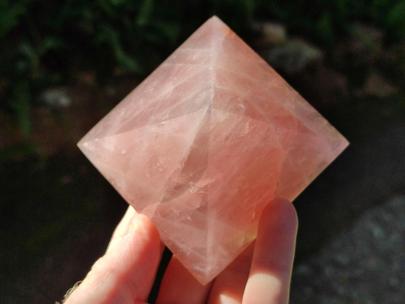 Polished Gemmy Rose Quartz Pyramids x 4 From Madagascar - Toprock Gemstones and Minerals 