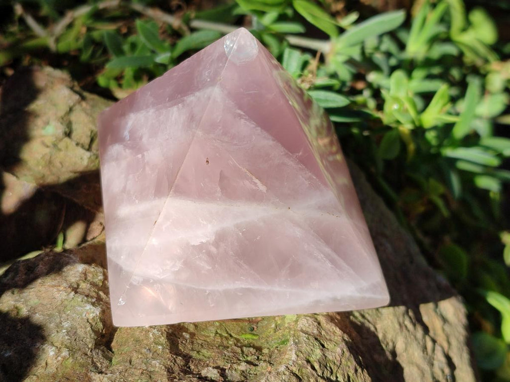 Polished Gemmy Rose Quartz Pyramids x 4 From Madagascar - Toprock Gemstones and Minerals 