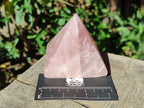 Polished Gemmy Rose Quartz Pyramids x 4 From Madagascar - Toprock Gemstones and Minerals 