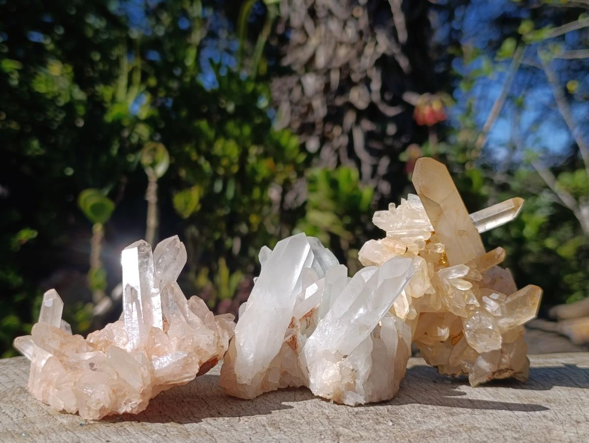 Natural Malagasy Quartz Crystal Clusters x 12 From Madagascar - Toprock Gemstones and Minerals 