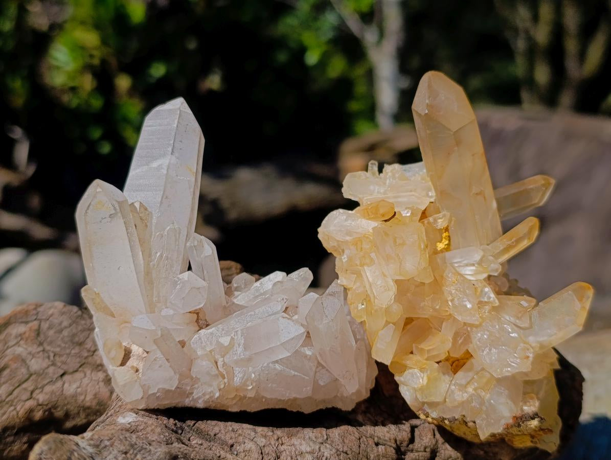 Natural Malagasy Quartz Crystal Clusters x 12 From Madagascar - Toprock Gemstones and Minerals 