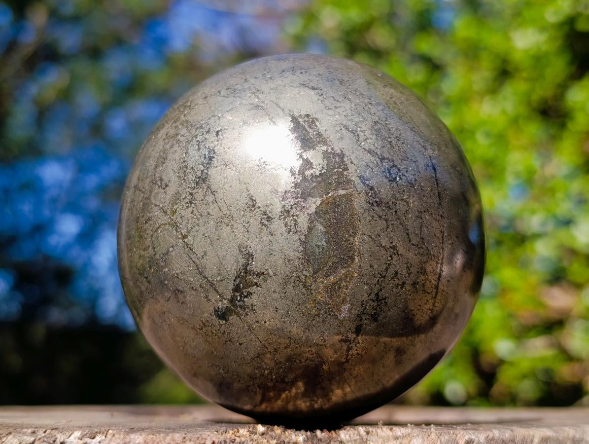Polished Large Basalt Pharaoh Stone Sphere x 1 From Iron Duke Mine, Zimbabwe - Toprock Gemstones and Minerals 
