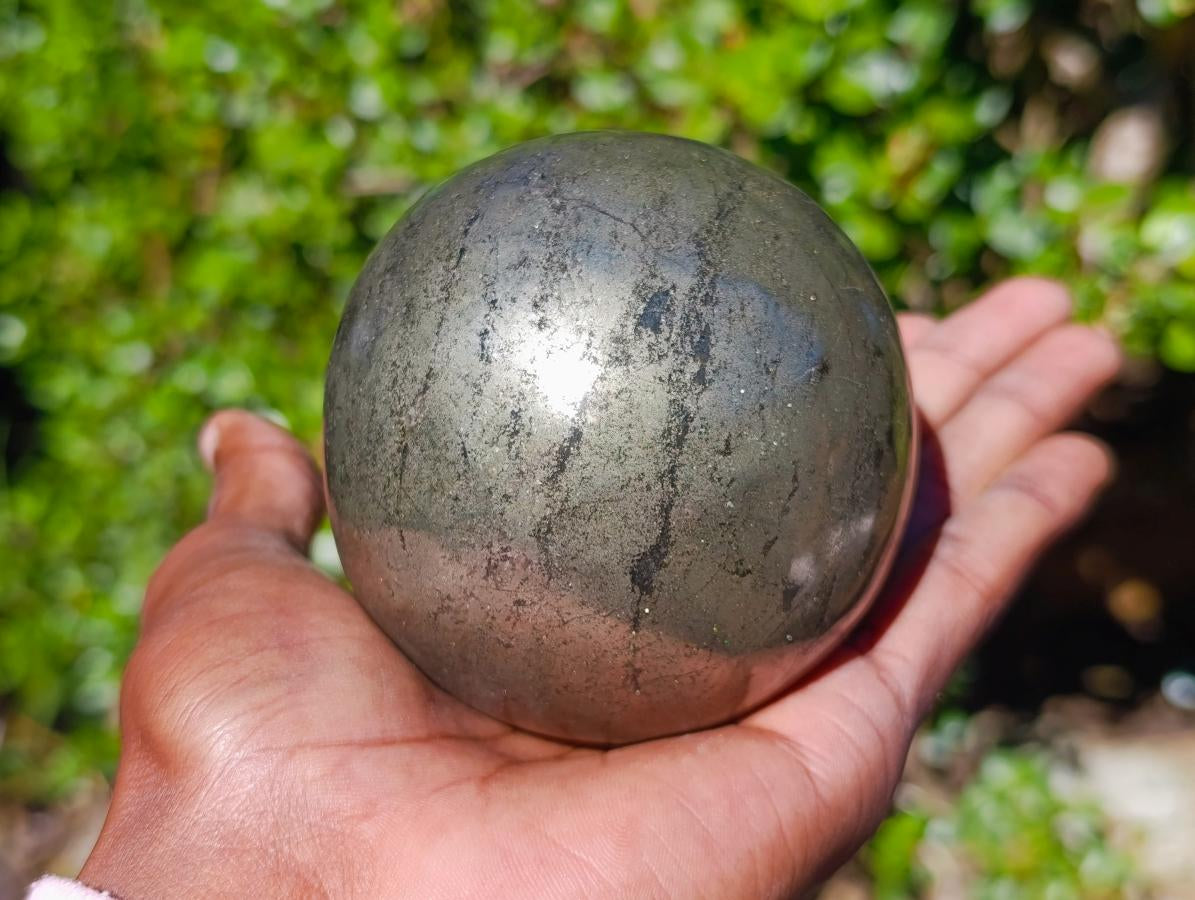 Polished Large Basalt Pharaoh Stone Sphere x 1 From Iron Duke Mine, Zimbabwe - Toprock Gemstones and Minerals 