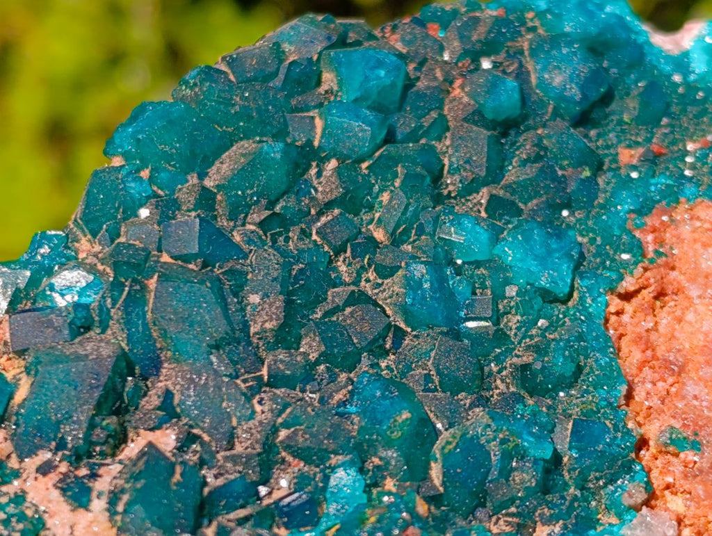 Natural Large Dioptase on Dolomite Specimen x 1 From Likasi, Congo - Toprock Gemstones and Minerals 
