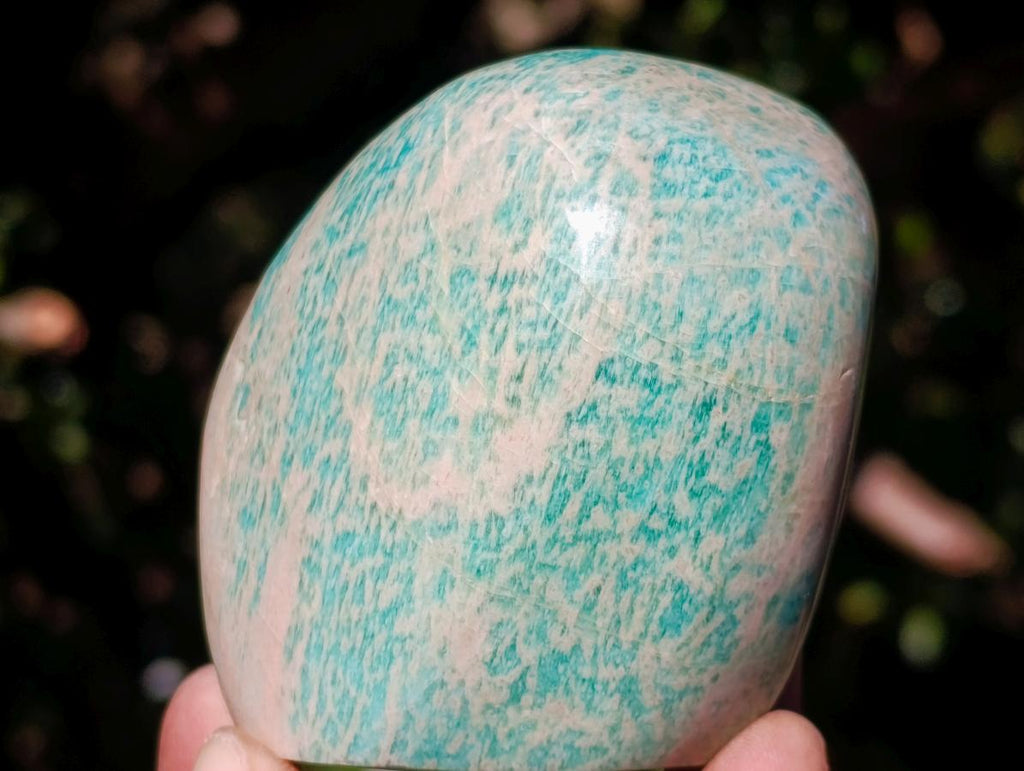 Polished Amazonite Standing Display Pieces x 6 From Madagascar - Toprock Gemstones and Minerals 