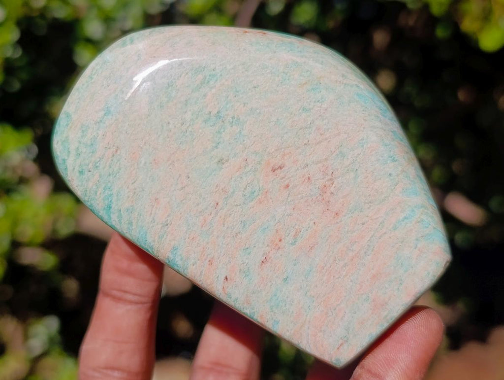 Polished Amazonite Standing Display Pieces x 6 From Madagascar - Toprock Gemstones and Minerals 