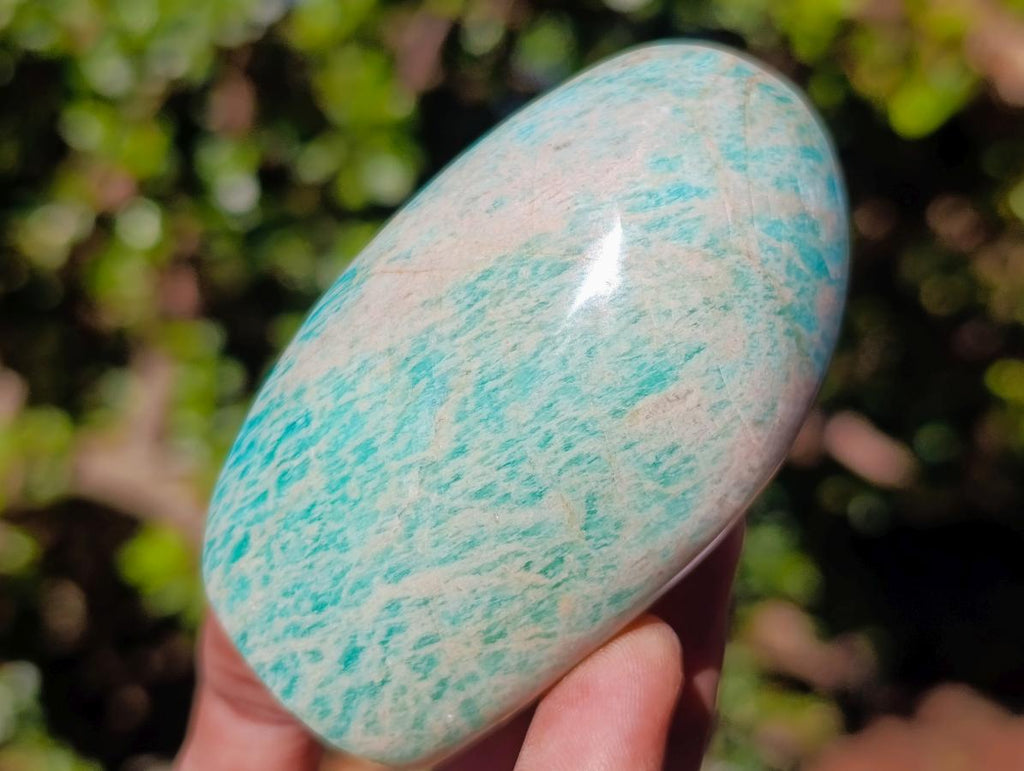 Polished Amazonite Standing Display Pieces x 6 From Madagascar - Toprock Gemstones and Minerals 