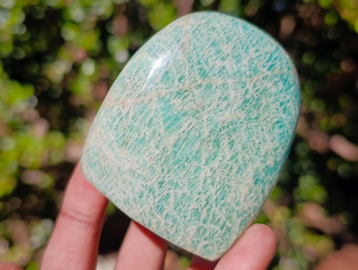 Polished Amazonite Standing Display Pieces x 6 From Madagascar - Toprock Gemstones and Minerals 