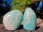 Polished Amazonite Standing Display Pieces x 6 From Madagascar - Toprock Gemstones and Minerals 
