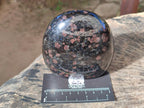 Polished Rare "Water Sapphire" Standing Display Piece and Display Crystal with Sillimanite Spots x 2 From Ambatofinandrahana, Madagascar - Toprock Gemstones and Minerals 