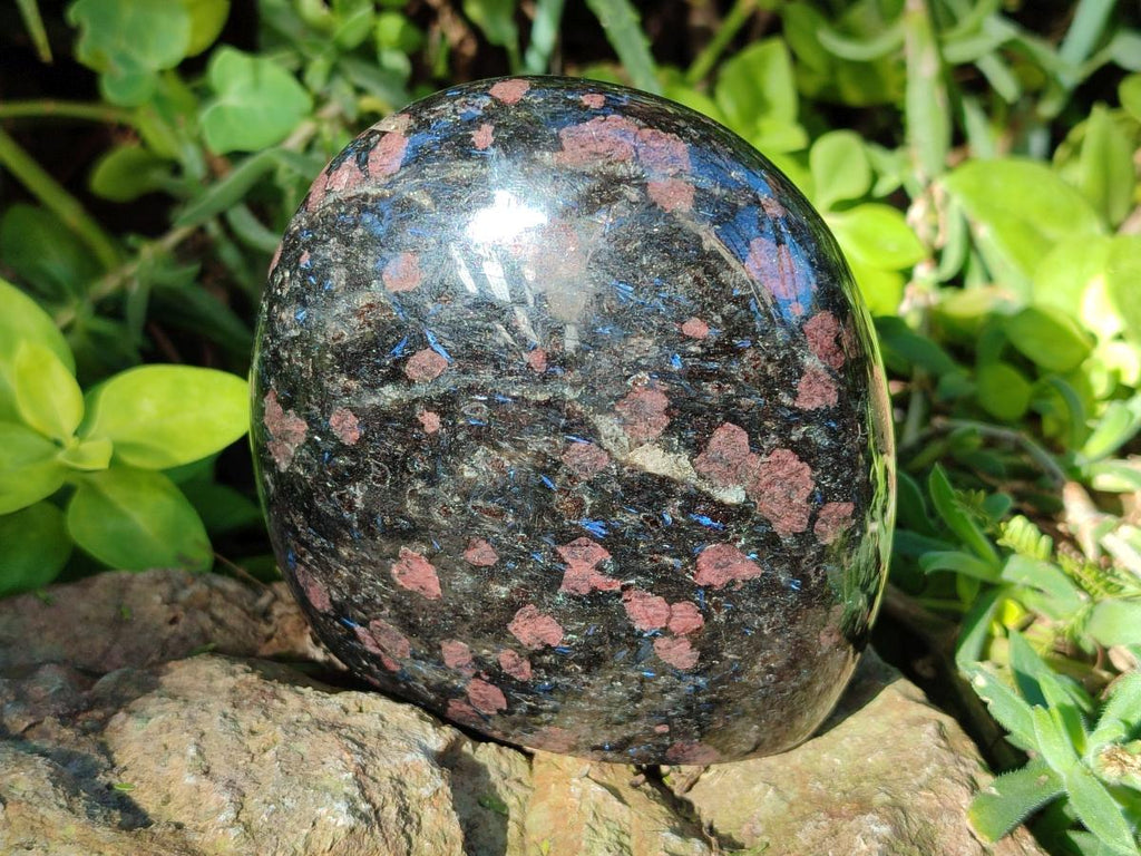 Polished Rare "Water Sapphire" Standing Display Piece and Display Crystal with Sillimanite Spots x 2 From Ambatofinandrahana, Madagascar - Toprock Gemstones and Minerals 