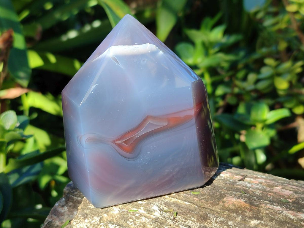 Polished Strawberry Agate Display Crystal Points x 3 From Mozambique - Toprock Gemstones and Minerals 