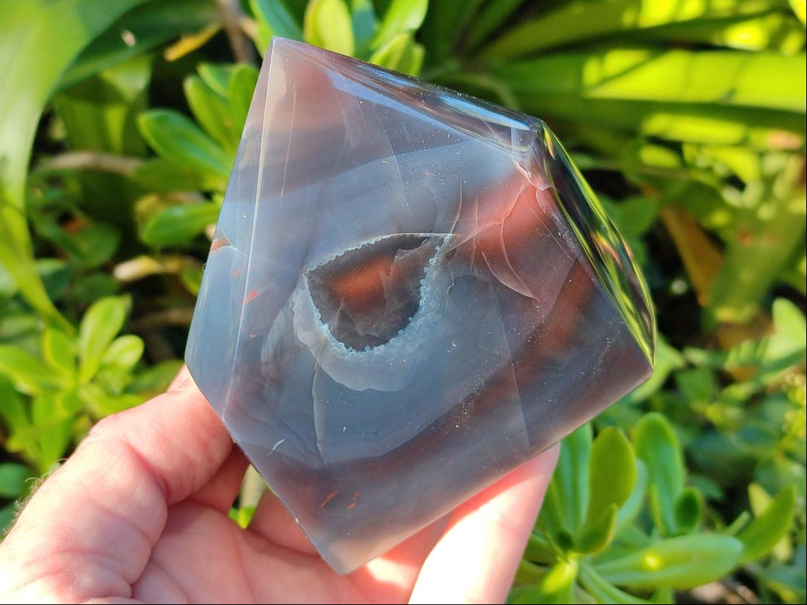 Polished Strawberry Agate Display Crystal Points x 3 From Mozambique - Toprock Gemstones and Minerals 